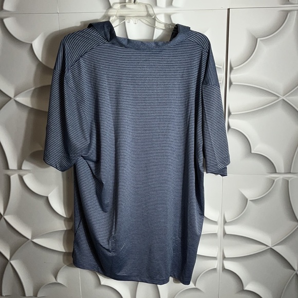 NEW Callaway opti dri golf shirt blue stripe sz XL.  (93) - Picture 3 of 3